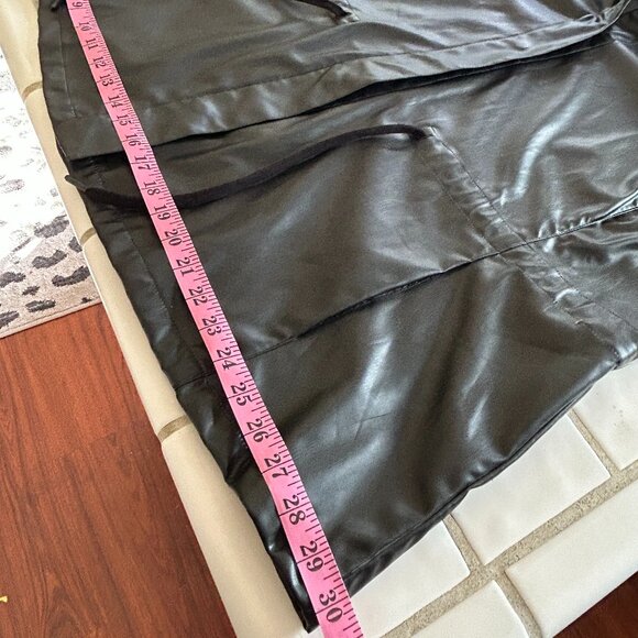 Lane Bryant Faux Leather Shirt Jacket | Black | Size 22 | Edgy Work-to-Weekend S - Picture 4 of 16